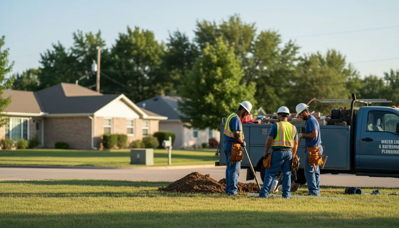 Residential water line and bathroom plumbing service in Saint Lawrence, SD